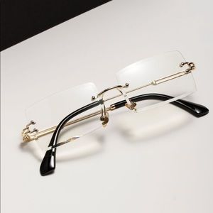 Square Rimless Sunglasses